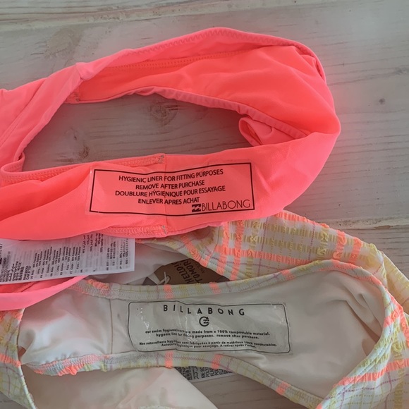 Billabong Bundle Of Bikini Bottoms! Pretty In Plaid High rise,&Sol Searcher pink - Picture 8 of 11